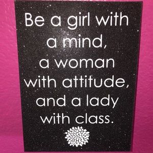 Home decoration glitter wall sign